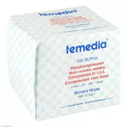 VLIESKOMPRESSEN 10x10 cm nesterilus 4 sluoksnių, 100 vnt