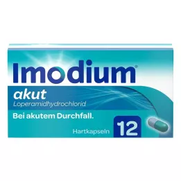 IMODIUM ūmios kietos kapsulės, 12 vnt