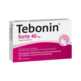 TEBONIN forte 40 mg plėvele dengtos tabletės, 60 vnt