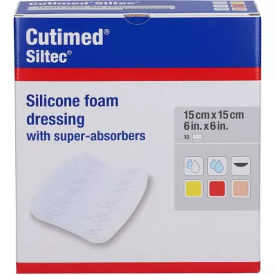 CUTIMED Siltec putų mišinys 15x15 cm nelipnus, 12 vnt