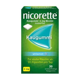 NICORETTE Kramtomoji guma 4 mg baltmėčių, 30 vnt