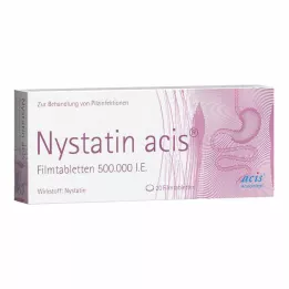 NYSTATIN acis plėvele dengtos tabletės, 20 vnt