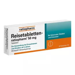 REISETABLETTEN-ratiopharm, 20 vnt