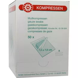 MULLKOMPRESSEN 7,5x7,5 cm sterilus 8 krypčių, 50X2 vnt