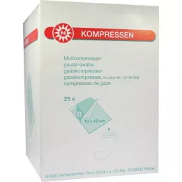 MULLKOMPRESSEN 10x10 cm sterilus 8 krypčių, 25X5 vnt