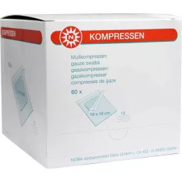 MULLKOMPRESSEN 10x10 cm sterilus 12 krypčių, 60 vnt