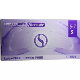 SEMPERCARE Nitrilo skin2 U.handsch.powderfr.size S, 200 vnt