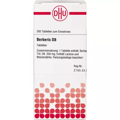 BERBERIS D 8 tabletės, 200 vnt BERBERIS D 8 tabletės, 200 vnt