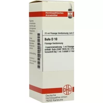 BUFO D 10 Skiedimas, 20 ml BUFO D 10 Skiedimas, 20 ml