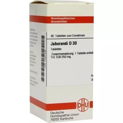JABORANDI D 30 tablečių, 80 vnt JABORANDI D 30 tablečių, 80 vnt