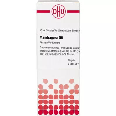 MANDRAGORA D 6 Skiedimas, 50 ml MANDRAGORA D 6 Skiedimas, 50 ml