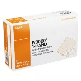 OPSITE IV 3000 10x12 cm skaidrios kaniulės fiksacija, 50 vnt