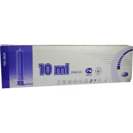 Švirkštai 10 ml Luer, 2 dalys, 100 vnt