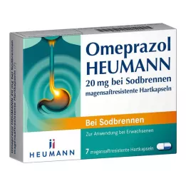 OMEPRAZOL Heumann 20 mg b.Sodbr.skrandžio rūgščiai atsparios kietos kapsulės, 7 vnt