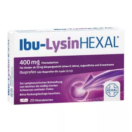 IBU-LYSINHEXAL Plėvele dengtos tabletės, 20 vnt