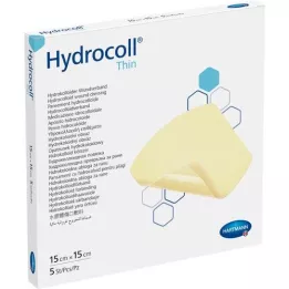 HYDROCOLL plonas žaizdos tvarstis 15x15 cm, 5 vnt