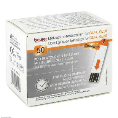 BEURER GL44/GL50 tyrimo juostelės, 50 vnt