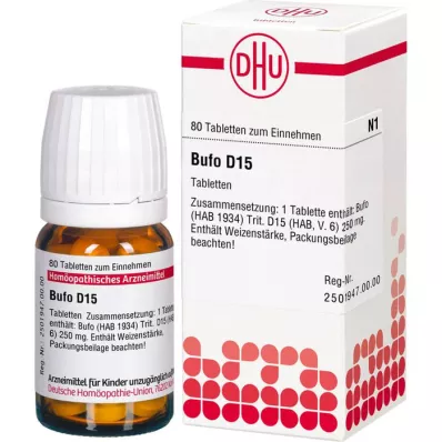 BUFO D 15 tablečių, 80 vnt