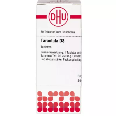 TARANTULA D 8 tabletės, 80 vnt