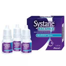 SYSTANE BALANCE Tepaliniai lašai akims, 3X10 ml