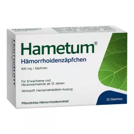 HAMETUM Žvakutės nuo hemorojaus, 25 vnt