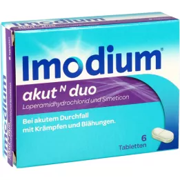 IMODIUM ūminis N duo tabletės, 6 vnt
