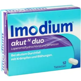 IMODIUM ūminis N duo tabletės, 12 vnt