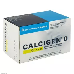 CALCIGEN D Citro 600 mg/400 I.E. kramtomosios tabletės, 120 vnt