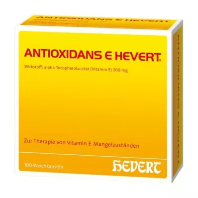 ANTIOXIDANS E Hevert minkštos kapsulės, 100 vnt