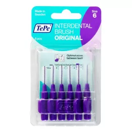 TEPE Originalus tarpdančių šepetėlis 1,1 mm ISO 6 violetinės spalvos, 6 vnt