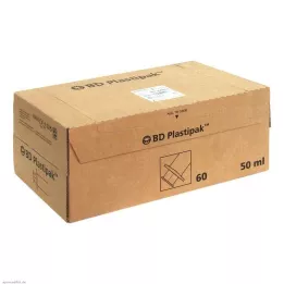 BD PLASTIPAK Purškiamas 50 ml Luer Lok centrinis, 60X50 ml