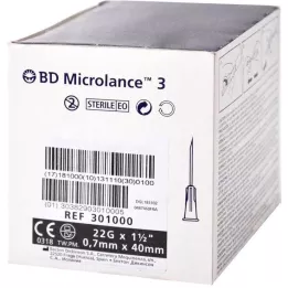 BD MICROLANCE Speciali kaniulė 22 G 1 1/2, 100 vnt