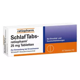 SCHLAF TABS-ratiopharm 25 mg tabletės, 20 vnt