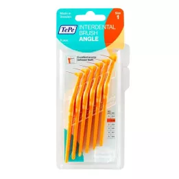 TEPE Tarpdančių šepetėlio kampas 0,45 mm ISO 1 oranžinis, 6 vnt