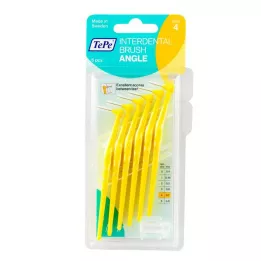 TEPE Tarpdančių šepetėlio kampas 0,7 mm ISO 4 geltonas, 6 vnt