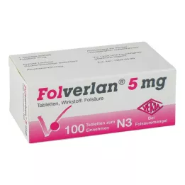 FOLVERLAN 5 mg tabletės, 100 vnt