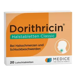 DORITHRICIN Gerklės pastilės Classic, 20 vnt