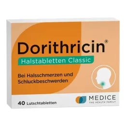 DORITHRICIN Gerklės pastilės Classic, 40 vnt