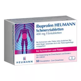 IBUPROFEN Heumann Pain Tablets 400 mg, 50 vnt