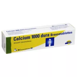 CALCIUM 1000 dura putojančių tablečių, 20 vnt