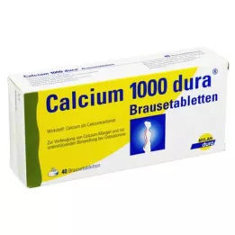 CALCIUM 1000 dura putojančių tablečių, 40 vnt