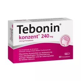 TEBONIN konzent 240 mg plėvele dengtos tabletės, 60 vnt