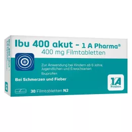 IBU 400 akut-1A Pharma plėvele dengtų tablečių, 30 vnt