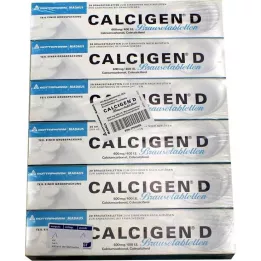 CALCIGEN D 600 mg/400 I.E. šnypščiosios tabletės, 120 vnt