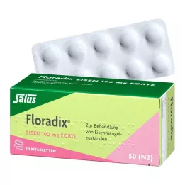 FLORADIX Iron 100 mg forte plėvele dengtos tabletės, 50 vnt