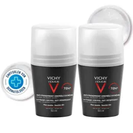 „Vichy Homme“ dezodorantas ant prakaitavimo 72h Dp (2x50 ml)