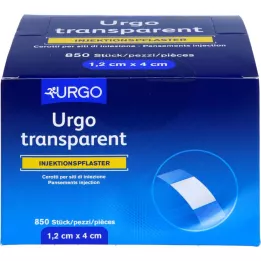 URGO TRANSPARENT Injekciniai tinkai 1,2x4 cm, 850 vnt