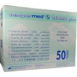 SEMPERMED Derma Plus OP-Handsch.ster.gep.Gr.7.5 ws, 50X2 vnt