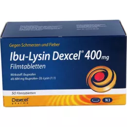 IBU-LYSIN Dexcel 400 mg plėvele dengtos tabletės, 50 vnt