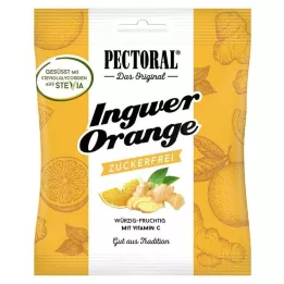 PECTORAL Ginger Orange Bonbons be cukraus, 60 g